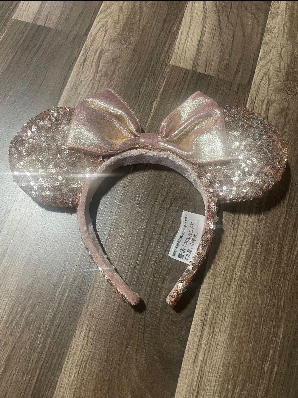 Disney Mini Mouse ears sequined Rose Gold